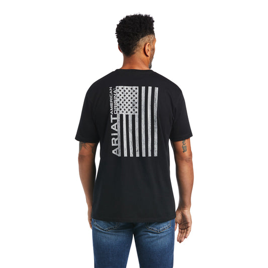 Ariat Men Woodgrain Flag T-Shirt