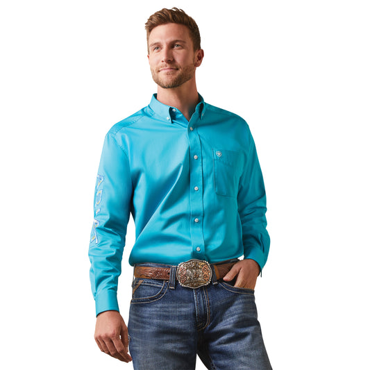 Ariat Men Team Logo Twill Fitted Shirt