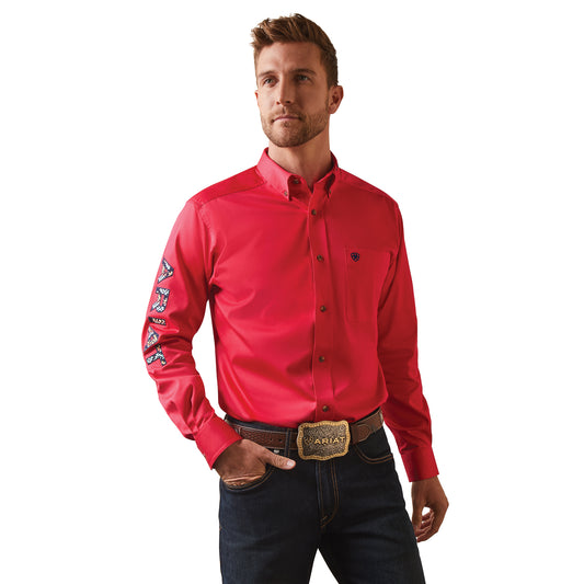 Ariat Men Team Logo Twill Fitted Shirt