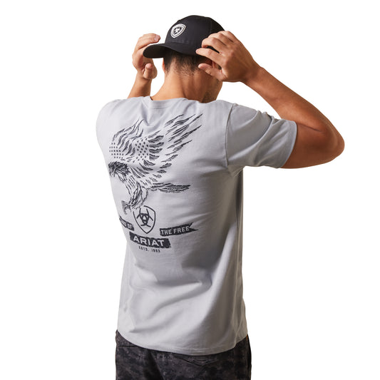 Ariat Men Fighting Eagle Stone Heather Graphic T-Shirt