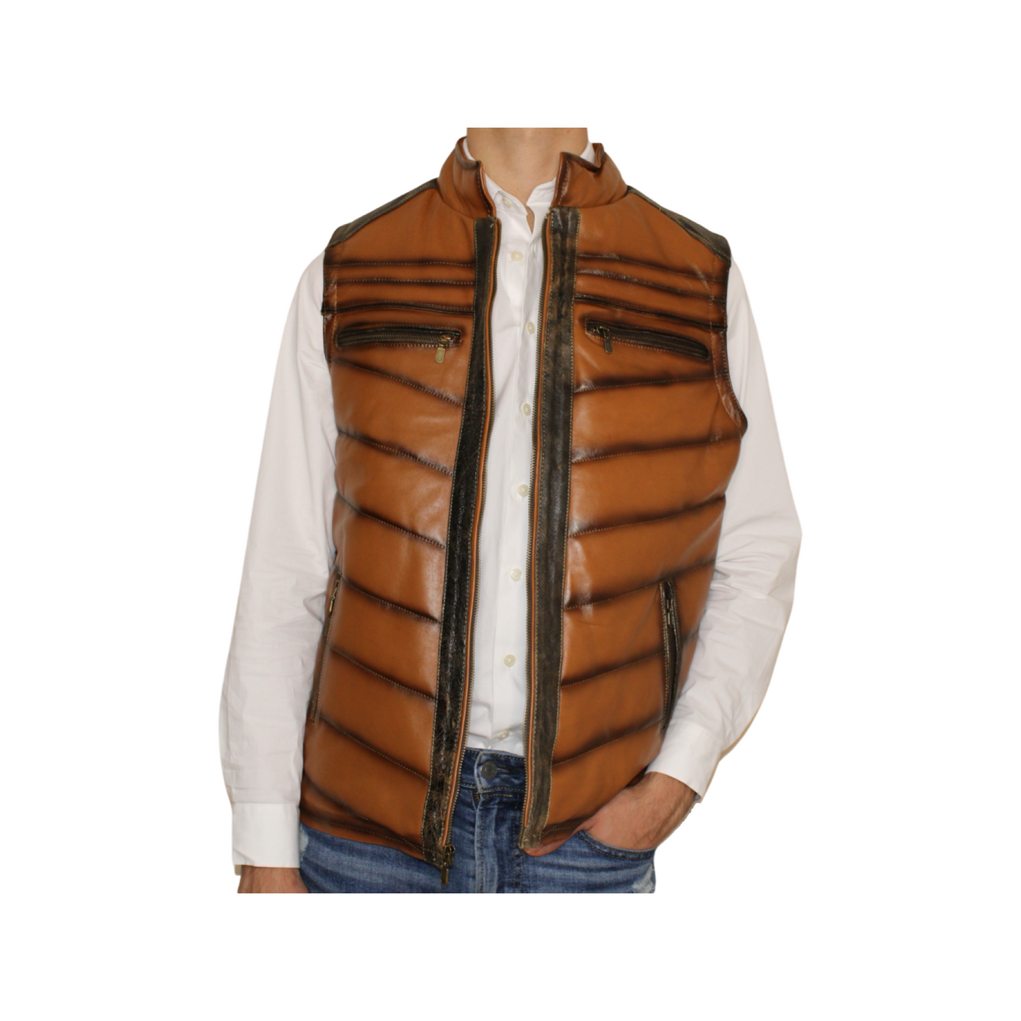 Goldrush Rustic Leather Vest