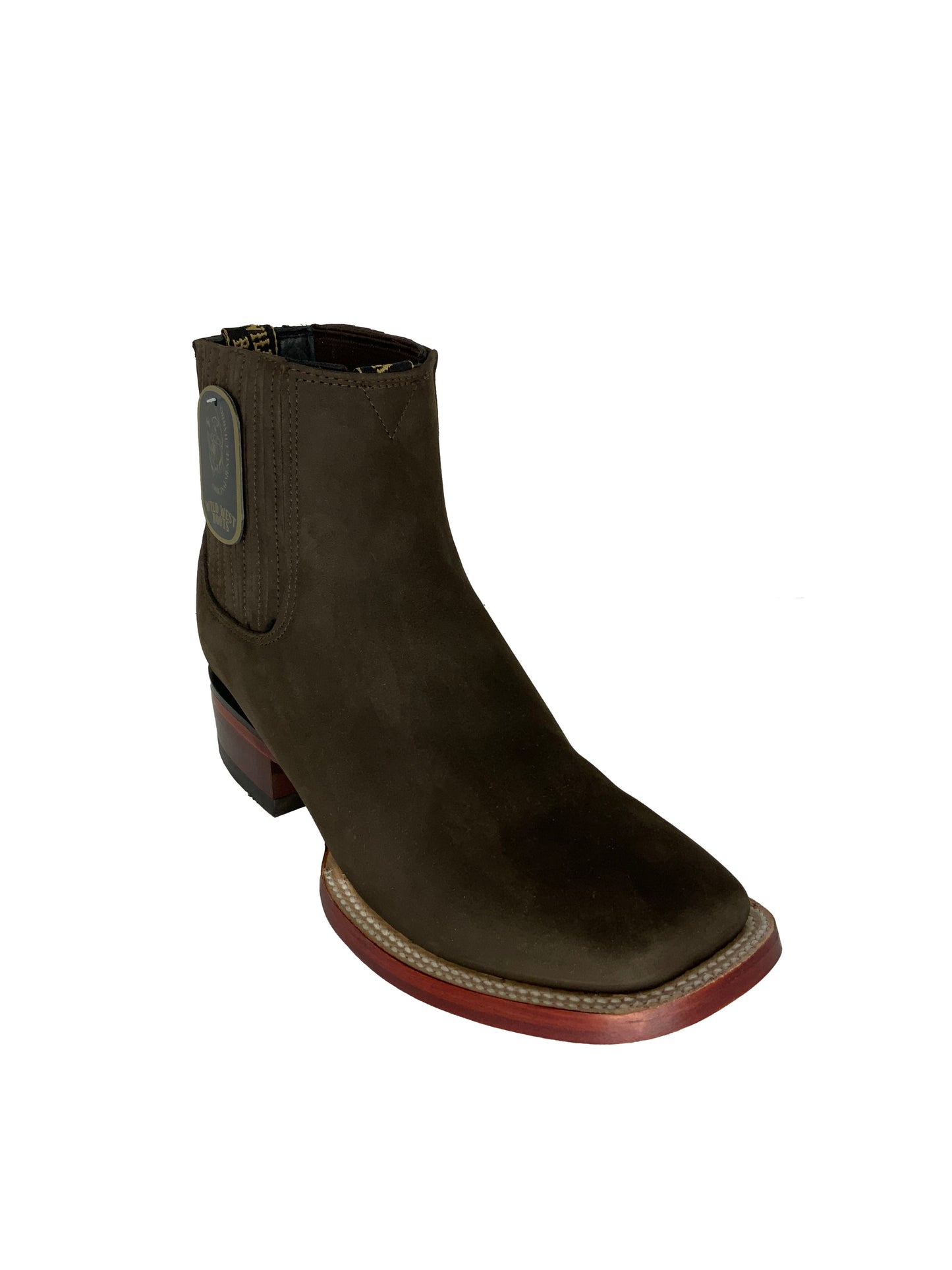 Los Altos Wide Square Nobuck Botin