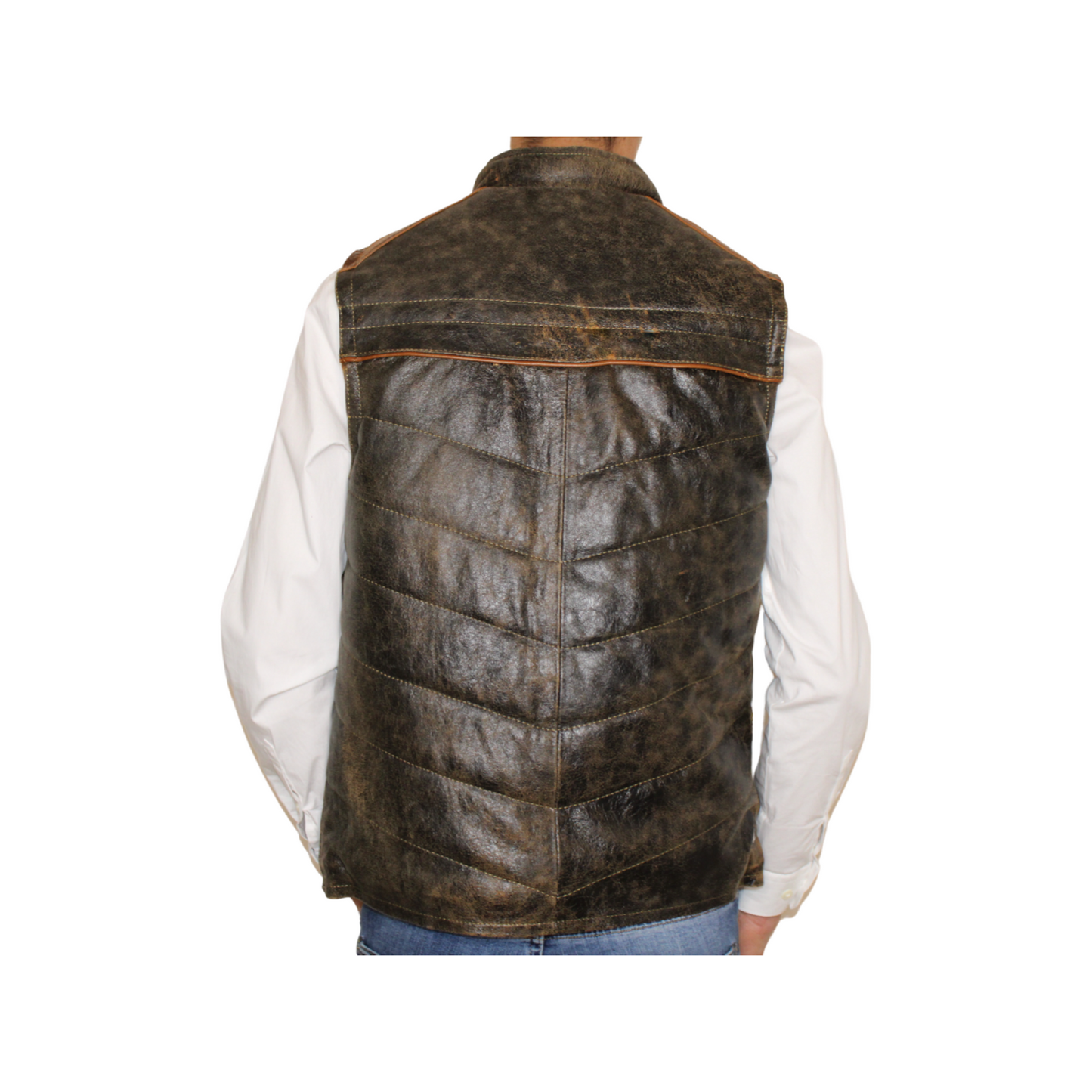 Goldrush Rustic Leather Vest