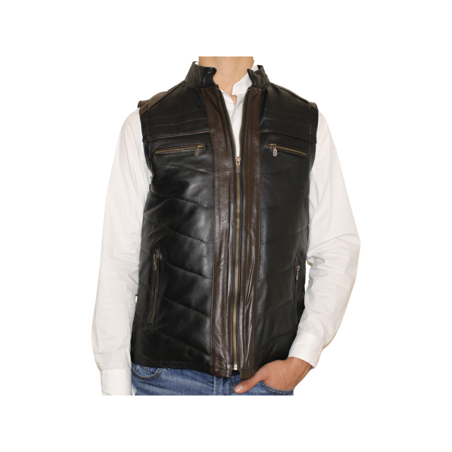 Goldrush Rustic Leather Vest