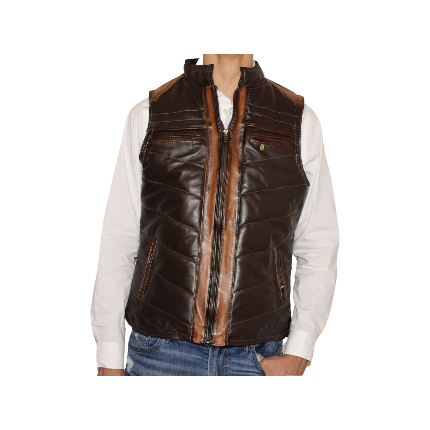 Goldrush Rustic Leather Vest