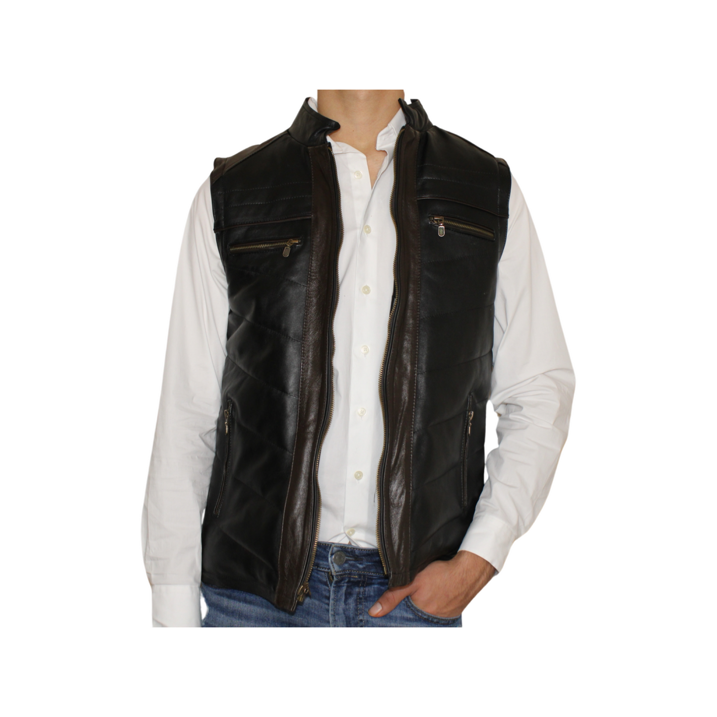 Goldrush Rustic Leather Vest