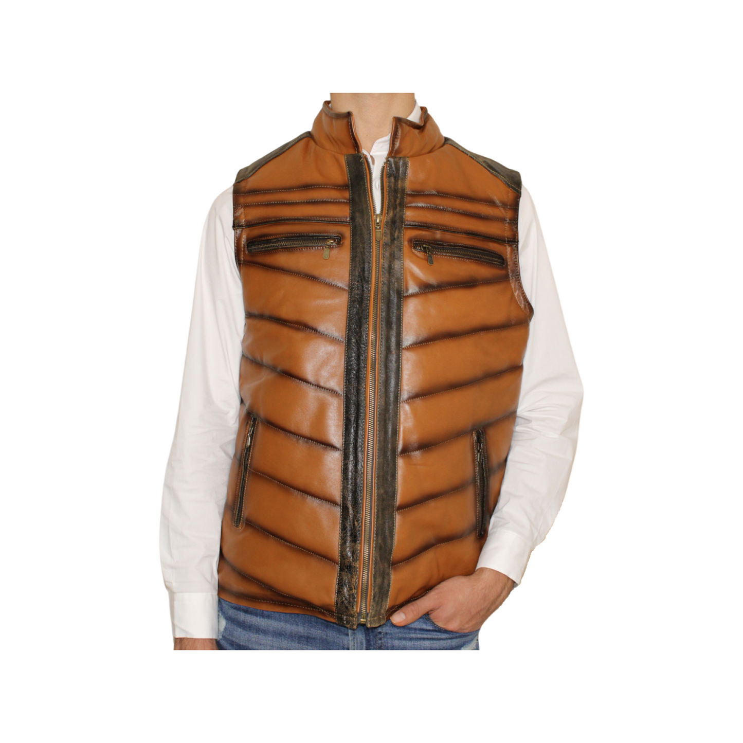 Goldrush Rustic Leather Vest